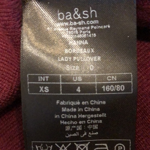 Ba&sh Paris Hannah Bordeaux Lady Pullover Sweater - Picture 5 of 7
